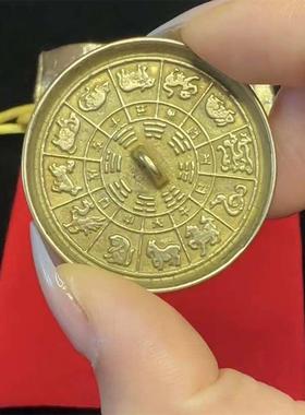 重十二生肖透光八卦透光铜4镜光八卦图太极cm铜透镜纯手工视古法
