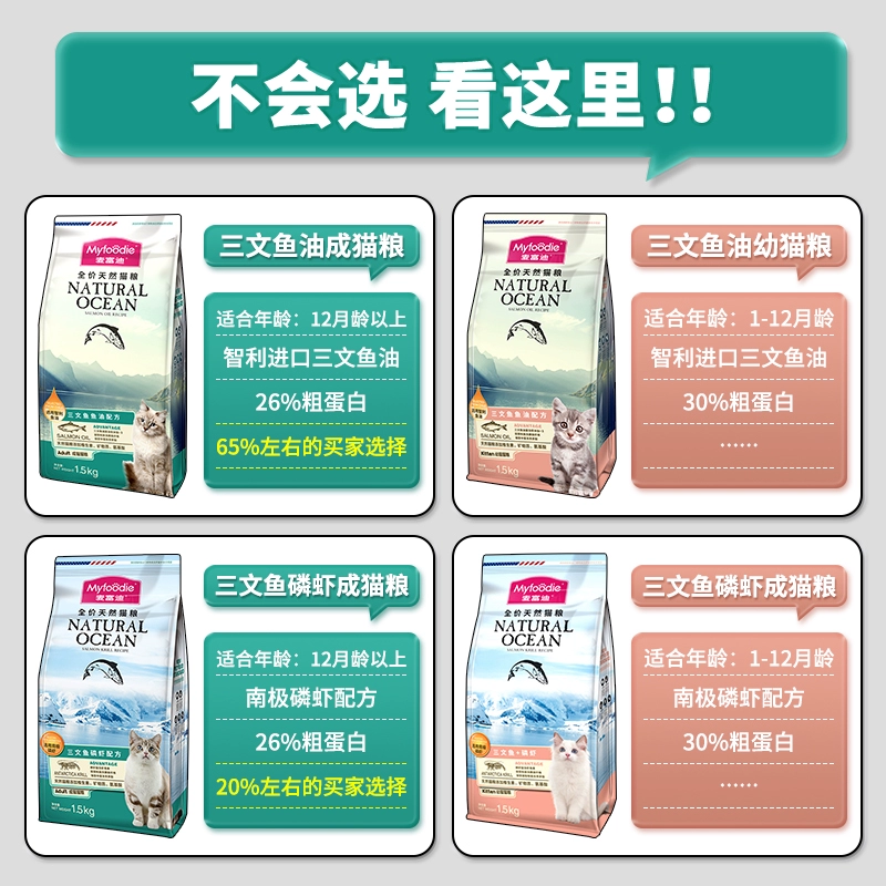 麦富迪猫粮三文鱼油全价成猫幼猫鱼油磷虾天然营养美毛护肤猫咪粮,淘宝优惠券,粉丝福利购,淘宝优惠卷