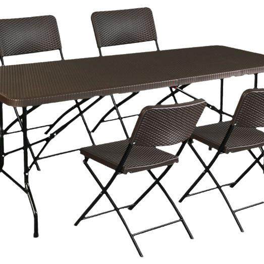 户外折叠桌圆形藤编桌椅小方桌露天庭院阳台茶桌椅组合露营,淘宝优惠券,粉丝福利购,淘宝优惠卷