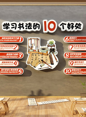 练字顺序硬笔书法班级教室辅导培训机构墙面装饰布置贴纸挂画氛围