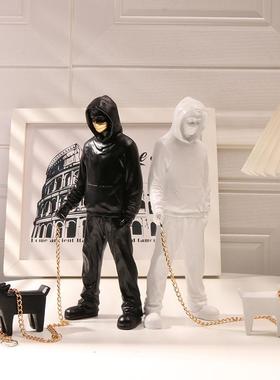 创狗意艺术摆件桌面礼物230424书装房饰柜办公班励志克西遛人摆件