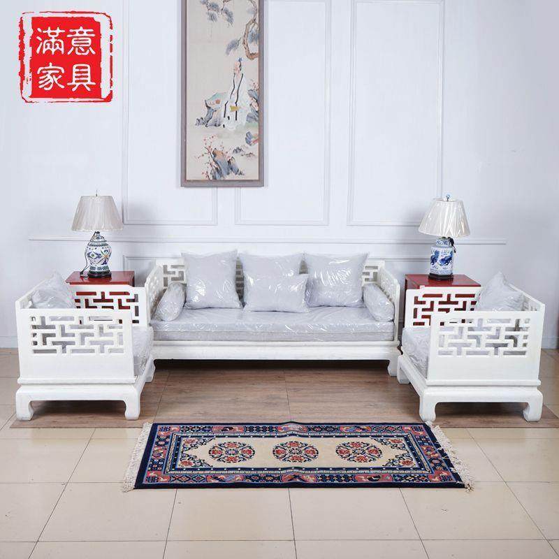中式复古仿古榆木布艺客厅沙发组刻合实木白古新典雕长椅色可9968,淘宝优惠券,粉丝福利购,淘宝优惠卷