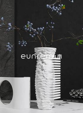 简约现轻奢软装品家茶居几创意艺代术插花器样板TB-64481房间花饰