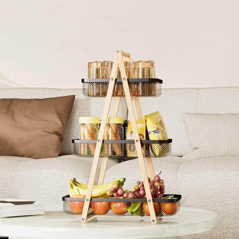 新款实木收纳篮果桌边篮面大号金属创意果篓盘家用GL088GL面包干,淘宝优惠券,粉丝福利购,淘宝优惠卷