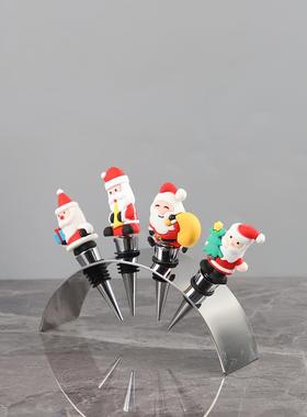 2221创意马头红酒板瓶塞摆件合套装家居柜客厅酒组样间圣诞瓶塞装