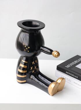 创意轻奢装摆件仔板房桌面装饰客厅茶几电B0410样视柜长鼻子公花