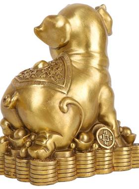 杨记厂家器铜如意铜猪如意猪摆猪件十二生肖工艺品家居装铜饰