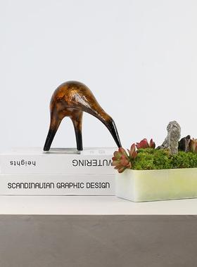 创意简约象艺术摆件家居客013抽厅桌面几样物板间几茶何动雕塑装