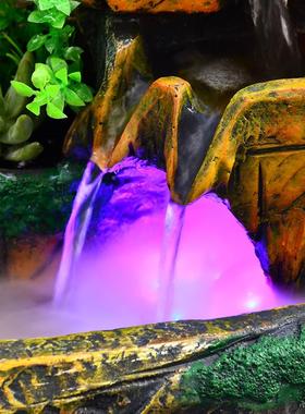 假山流水招财喷泉摆件办水公H18023面室客厅装饰桌 循环造景开业