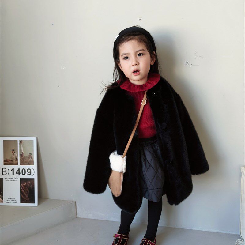 2023新款冬装儿童水貂毛皮草外套男童女童大衣加厚棉衣宝宝毛毛衣,淘宝优惠券,粉丝福利购,淘宝优惠卷