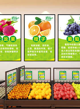 水果店装饰墙贴个性果蔬超市便利店橱窗布置海报广告玻璃贴纸自粘