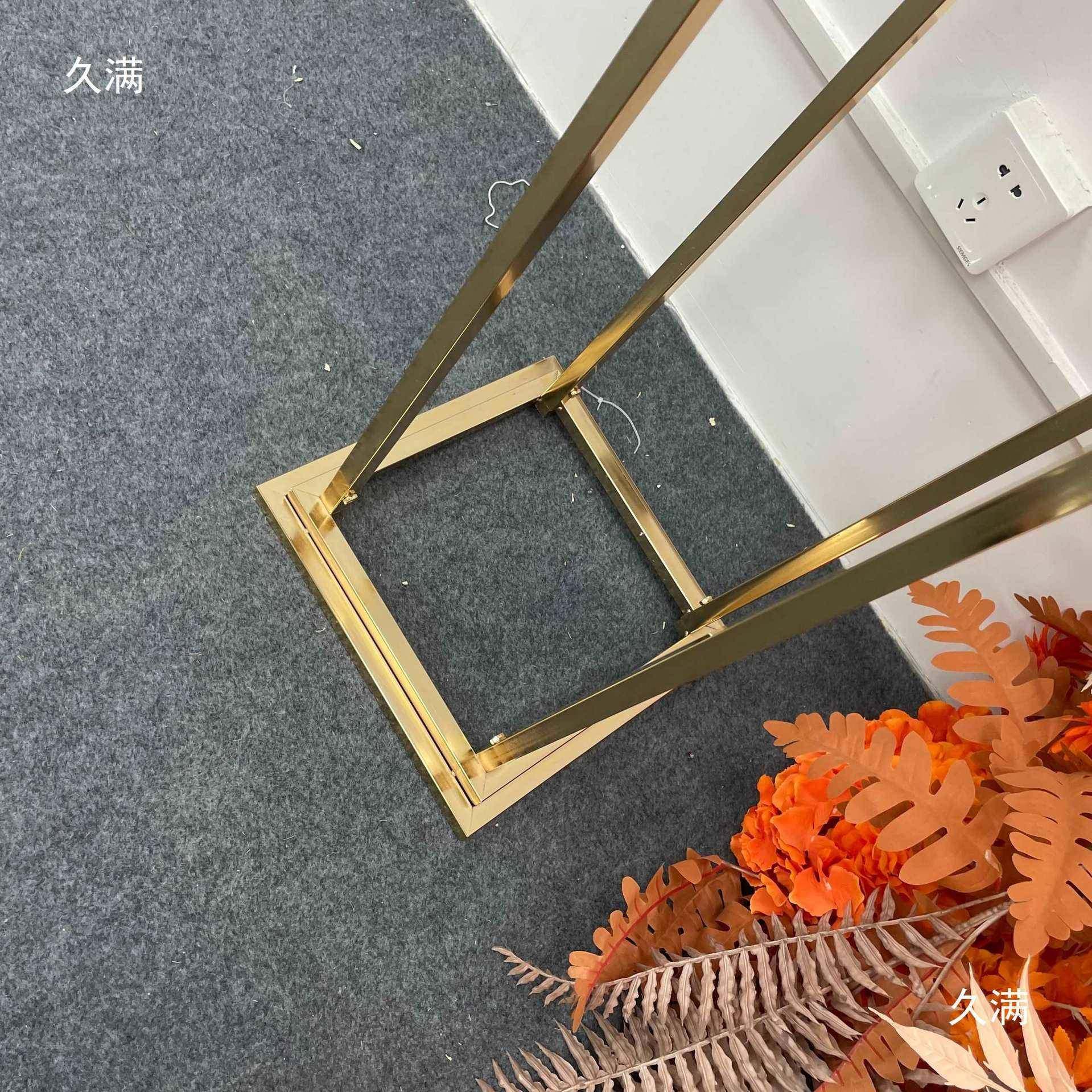 景婚金色背架婚礼铁艺道具户外几何装thlznj#y饰方形架子引屏风路,淘宝优惠券,粉丝福利购,淘宝优惠卷