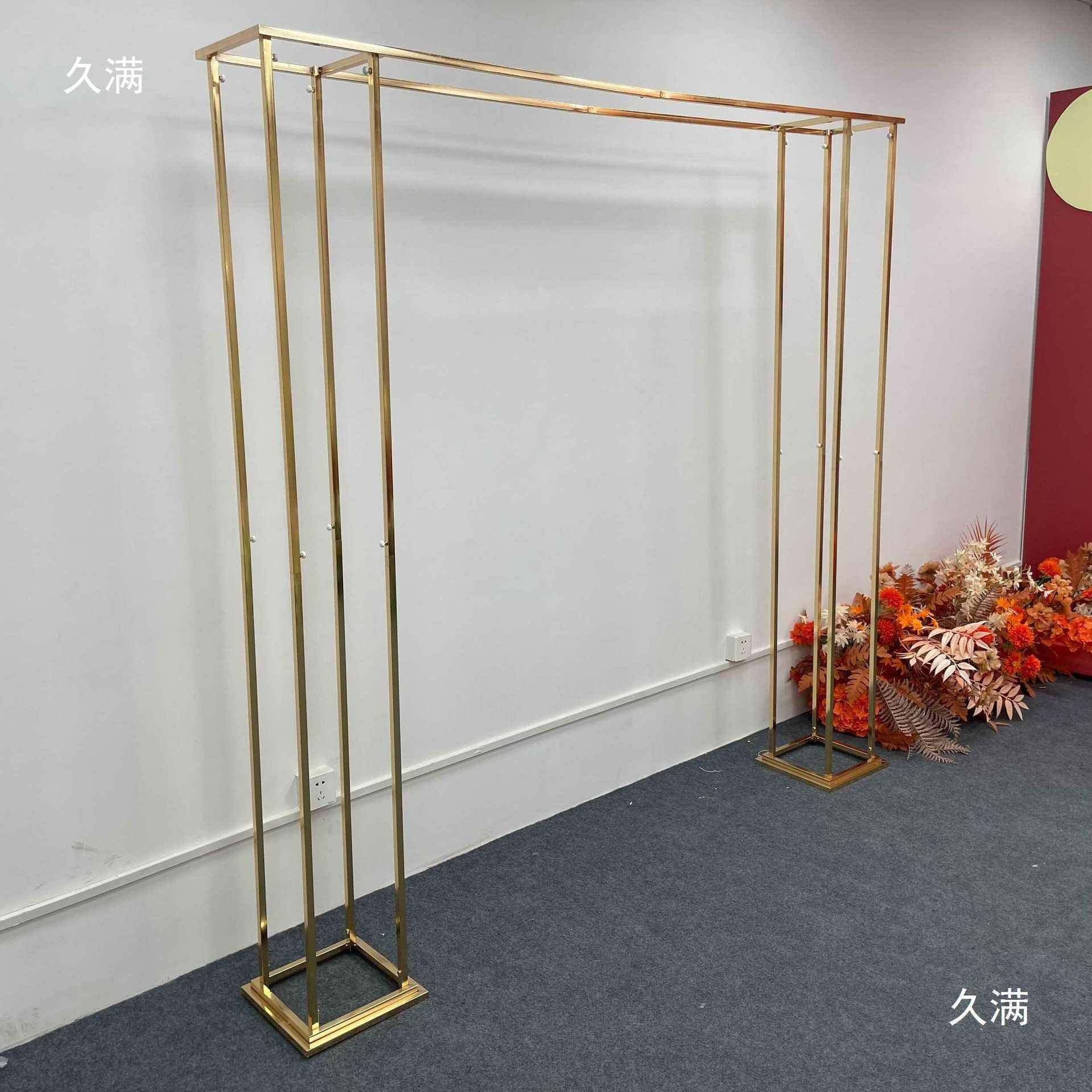 景婚金色背架婚礼铁艺道具户外几何装thlznj#y饰方形架子引屏风路,淘宝优惠券,粉丝福利购,淘宝优惠卷