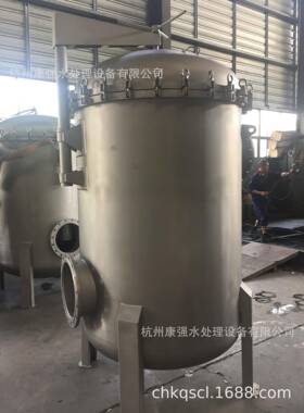 100T/H超滤前置过滤器可耐80度100微米滤袋直径500四袋式过滤器