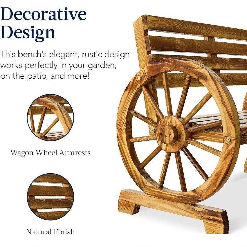 实用热销户外实木车轮双人椅防腐木轮椅靠背长椅阳台室外庭院长凳,淘宝优惠券,粉丝福利购,淘宝优惠卷
