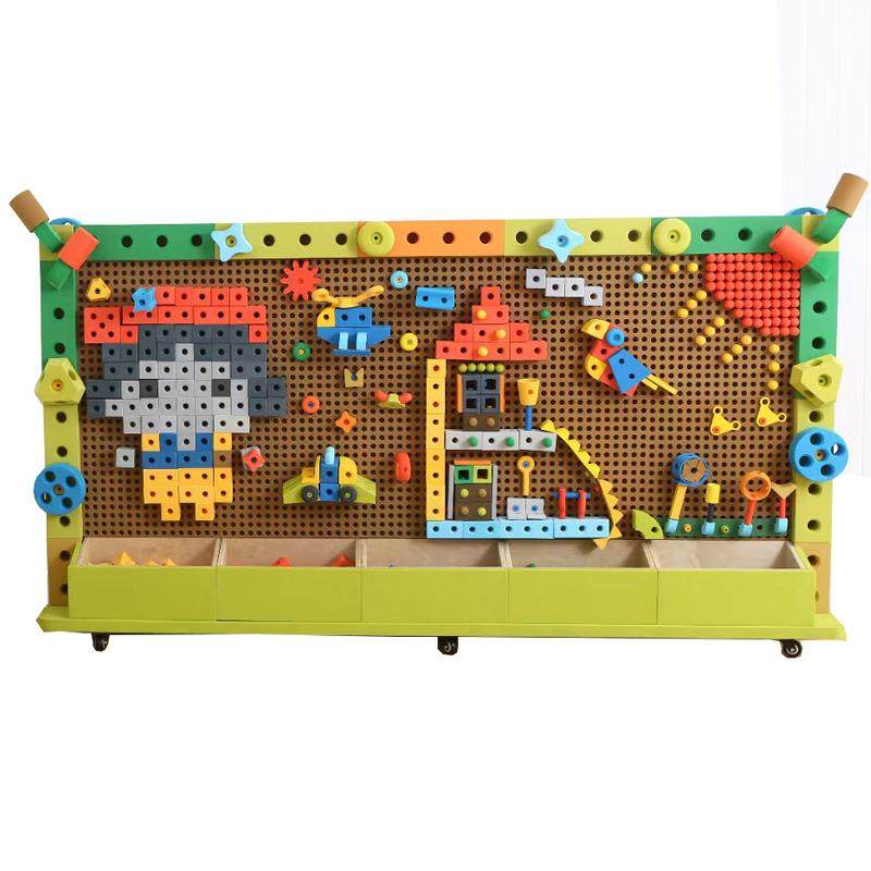 幼儿园墙面积木早教百变插珠儿童EVA插珠玩具装饰拼插积木操作台,淘宝优惠券,粉丝福利购,淘宝优惠卷
