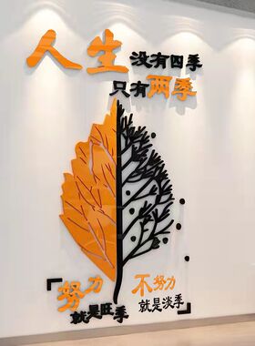 励志语录墙贴画激励标语装饰布置公司企业办公室班级教室文化墙面