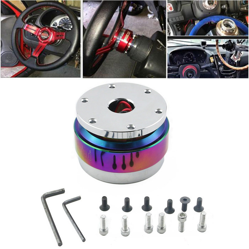 Car modified competitive racing modified steering wheel base quick release metal adapter base booster pad universal