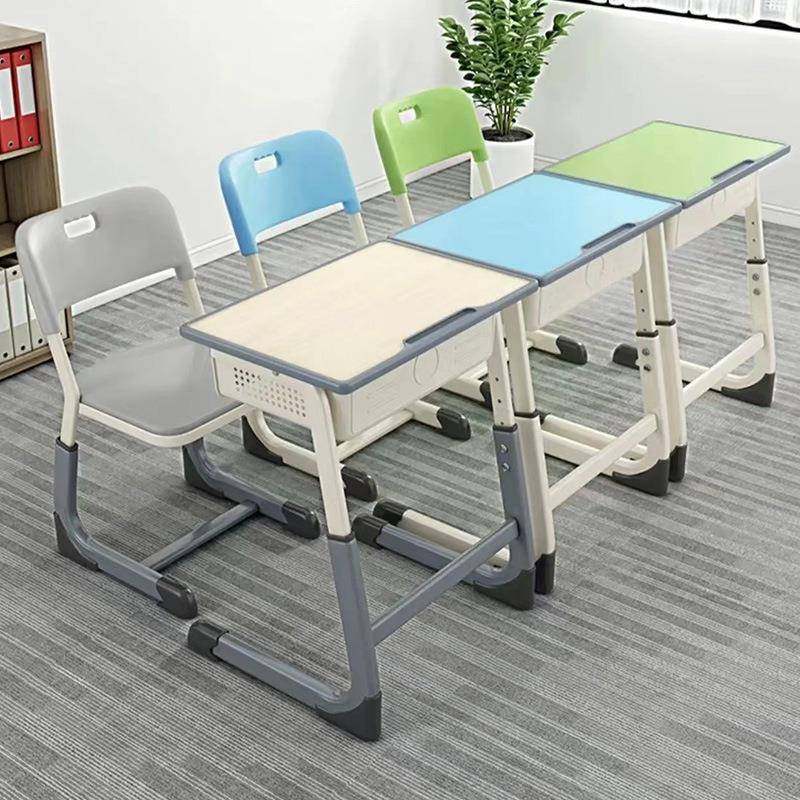 ABS塑料双人书桌学校学生课桌椅培训班可调节高度学习桌,淘宝优惠券,粉丝福利购,淘宝优惠卷