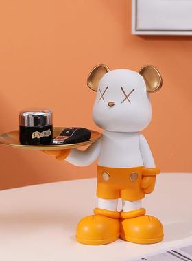 创暴熊收纳托盘摆件玄关进门鞋柜力装钥匙211122-A意盘客厅家居轻