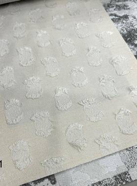 粉色剪花样本房抱枕布料门幅280CM剪花工艺白色盖毯面料