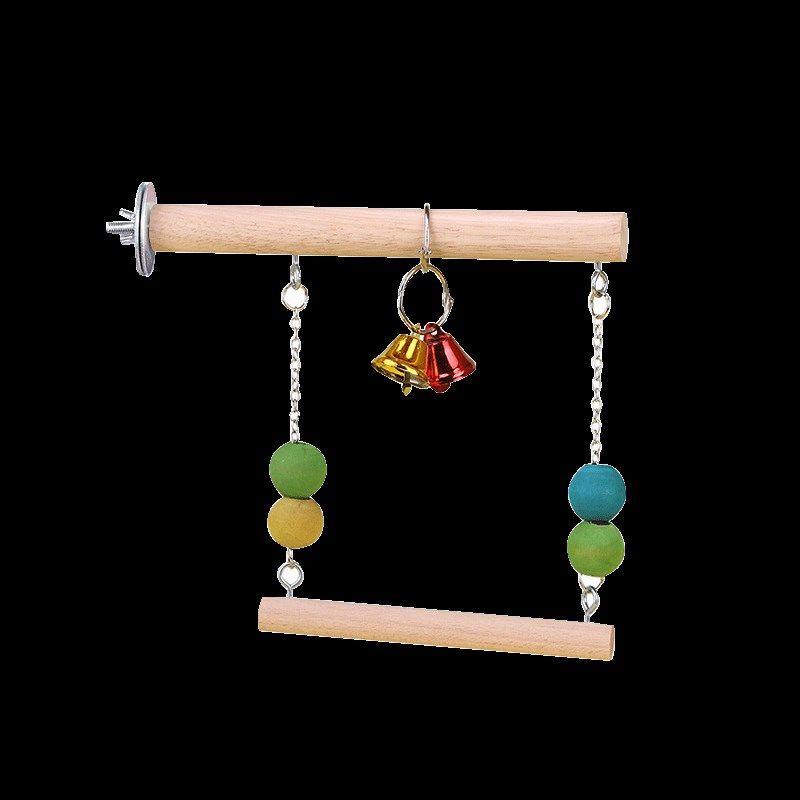 粤迪实木鹦鹉专用秋千 虎皮玄凤鸟笼吊环吊桥秋千 宠物鸟玩具配件,淘宝优惠券,粉丝福利购,淘宝优惠卷