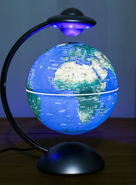 发光自转磁悬浮地球仪台灯办公室书房教学摆件学生用创意礼品礼物