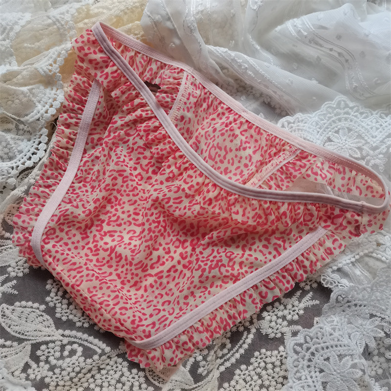 高开叉不勒腿性感甜美橘色星星网纱T裤纯棉裆荷叶边女式三角底裤,淘宝优惠券,粉丝福利购,淘宝优惠卷