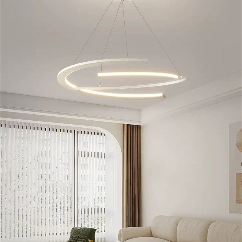 简约创意螺旋圆形客厅餐厅书房间卧室艺术环形北欧月球星球吊灯具,淘宝优惠券,粉丝福利购,淘宝优惠卷