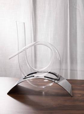 轻奢风创意竖酒琴酒醒TB580295器带支架快红速醒酒透明玻璃不锈支