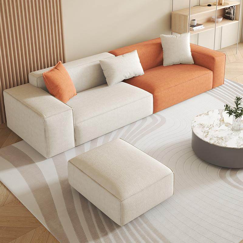 奶油风沙发现代简约三人位沙发小户型客厅家具豆腐块拼色布艺沙发,淘宝优惠券,粉丝福利购,淘宝优惠卷