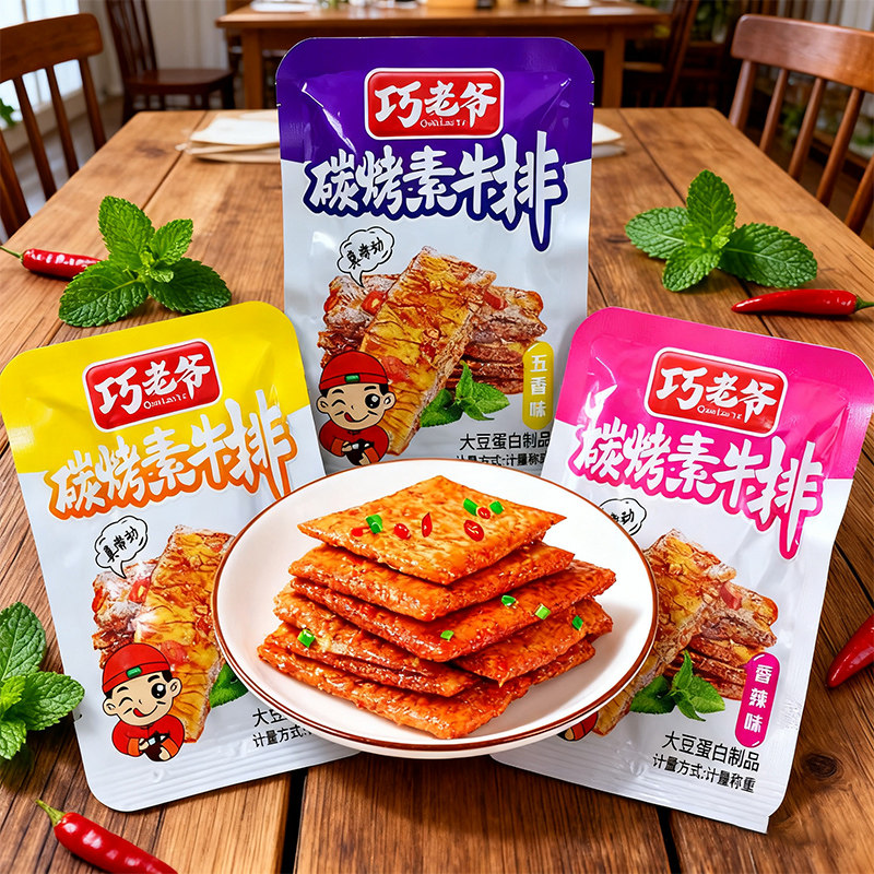 重庆手撕素肉小包装香辣味素牛肉追剧小零食素素食豆干II,淘宝优惠券,粉丝福利购,淘宝优惠卷