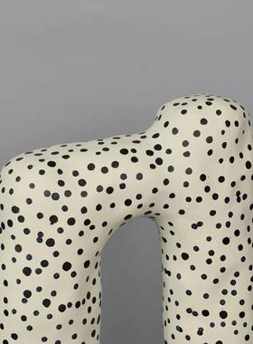 简现代抽象意创波点N形拱门摆件样板房客售楼部办DS8704M公约室厅