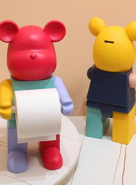 暴力熊存罐间摆件笨鸟创HP-15C意暴力熊系列纸巾盒客饰厅样板家钱