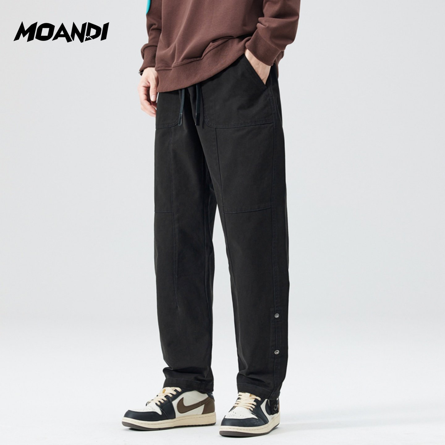摩安迪2026年春季新款纯棉潮流宽松舒适复古户外工装裤男女同款,淘宝优惠券,粉丝福利购,淘宝优惠卷
