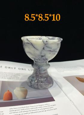 饰现代简约天大理边几石香薰杯然艺术装件客厅卧室摆电视柜家居装