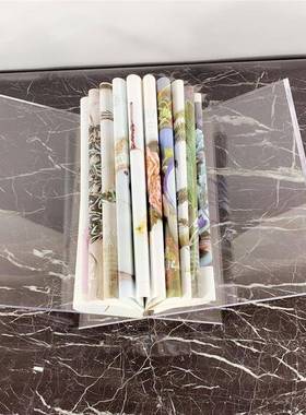 简约1435售楼处样板间大理石亚克力现夹书架书报摆代件杂志架软装