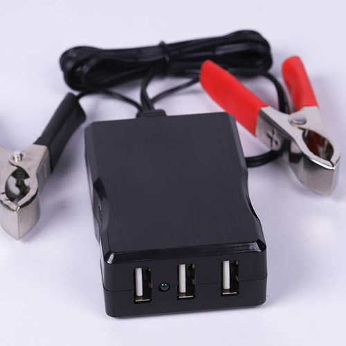 2A多口摩托车手机充电器头电瓶5V12V24v车载USB快转通用充多功能 - 图1