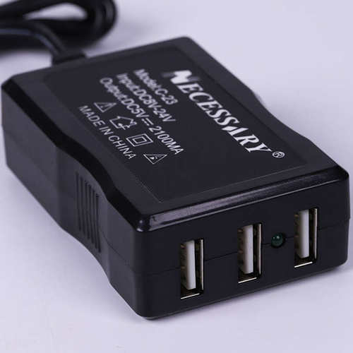2A多口摩托车手机充电器头电瓶5V12V24v车载USB快转通用充多功能 - 图2
