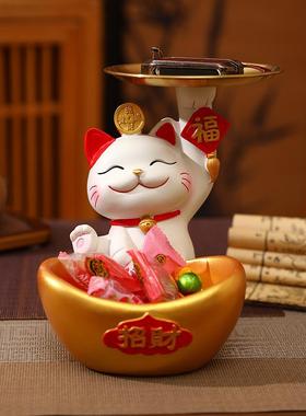招财猫LLT玄关收摆件客厅电视柜公室家办居装饰品乔开业搬家迁礼