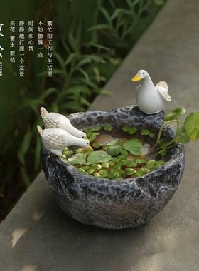 微景观鱼缸流XX808682水瀑布生财办公室客桌厅喷水景泉假盆景创意