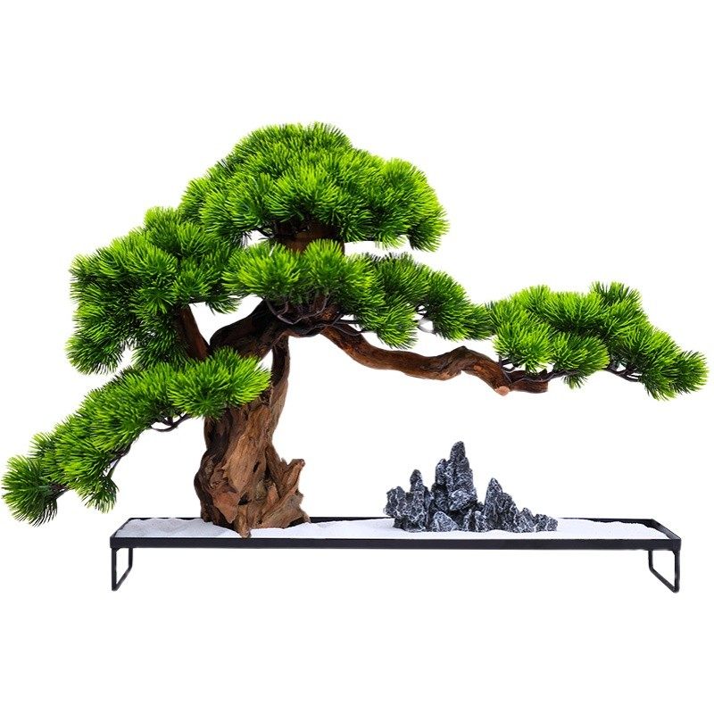 酒店大堂装饰造型美人迎客松微景观摆件仿真仿真植物盆景桌面玄关,淘宝优惠券,粉丝福利购,淘宝优惠卷