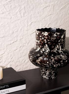 新GT-B044中式脂手绘花纹花树板器花瓶意摆件桌创面玄关装饰品样