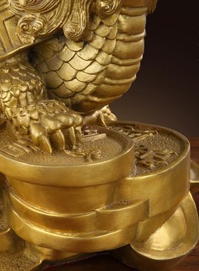 纯铜子母龙龟家居招财摆件八卦背金钱龟客厅玄关店铺办公室工艺品