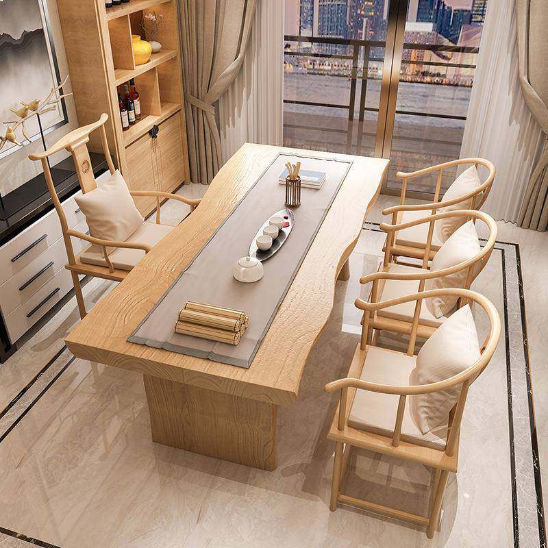 新中式实木桌茶椅AWK桌茶室公司大板洽谈泡茶桌家用禅客厅意茶组,淘宝优惠券,粉丝福利购,淘宝优惠卷