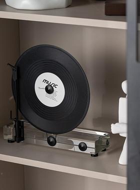 匠十三轻奢壁龛套系音乐主题真仿式黑胶复古唱片机留立声样板间售