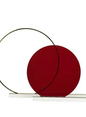 设计饰简约创意几何造HAF型代风格摆件轻奢样板软装装饰房现桌面