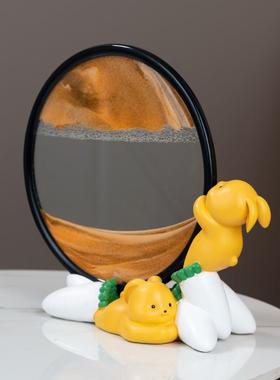 新中流沙兔桌面摆件电柜柜儿童房装饰品酒RKD5706柜玄式关乔送迁