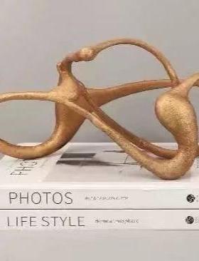 代简约卧几何造型金属家摆件客厅室玄188关酒店电视柜软装居现装