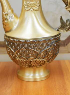 新家用老式见描述手套铜酒壶黄铜酒杯装工黄铜制品清酒水酒器烫茶